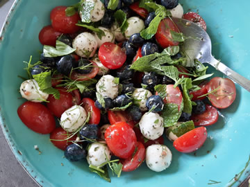 Salade van blauwe bessen